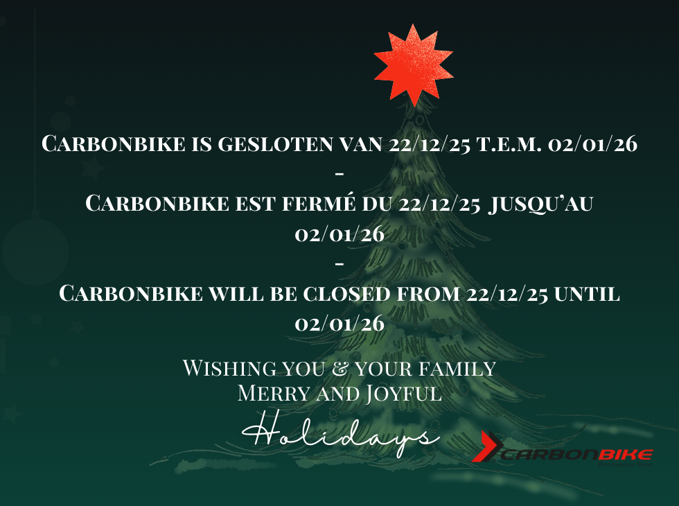 Nieuwsafbeelding Carbonbike is gesloten van 22 december 2025 t.e.m. 2 januari 2026.